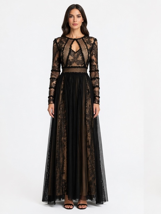 Zuhair Murad Dresses & Skirts - ZUHAIR MURAD silk & lace maxi dress